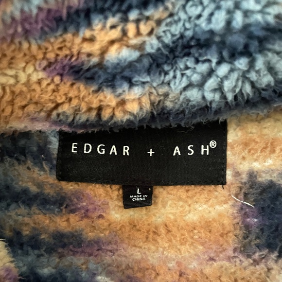 Edgar + Ash Fleece Sherpa Full Zip Aztec Tribal Streetwear - Picture 2 of 4